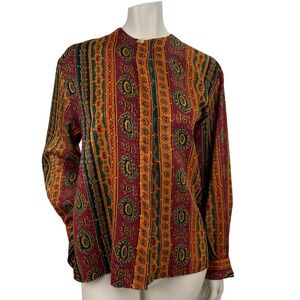Vintage Peters & Ashley Blouse Womens Size 10 Grandmcore Retro Maximalist Boho